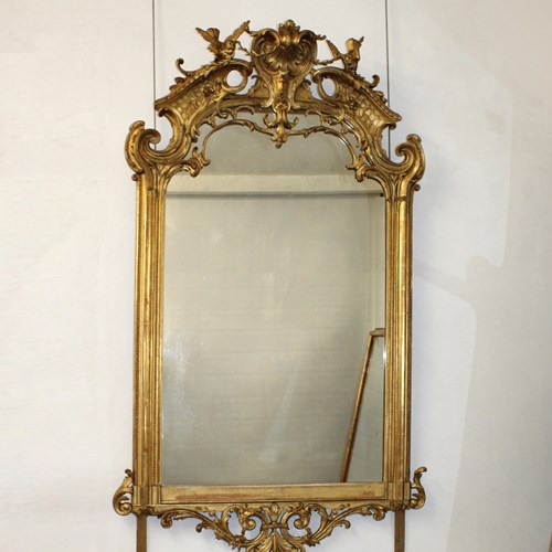 Tall Elegant Decorative Antique French Mirror