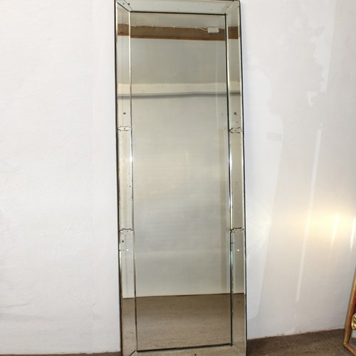 Tall Narrow 1940S Venetian Style Mirror