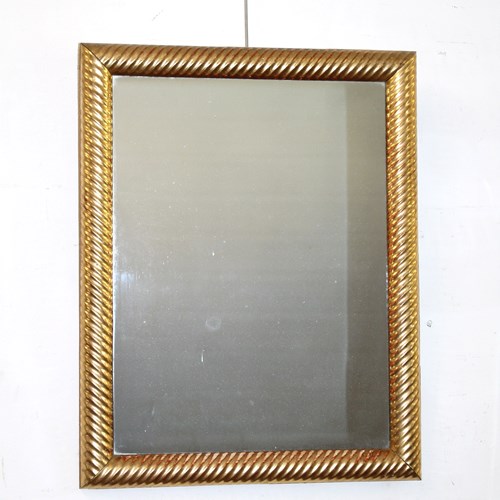 Antique French Gilt Ropetwist Framed Mirror