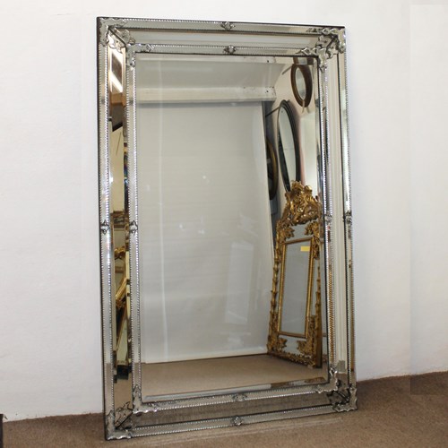Exceptional Antique Cushioned Venetian Mirror