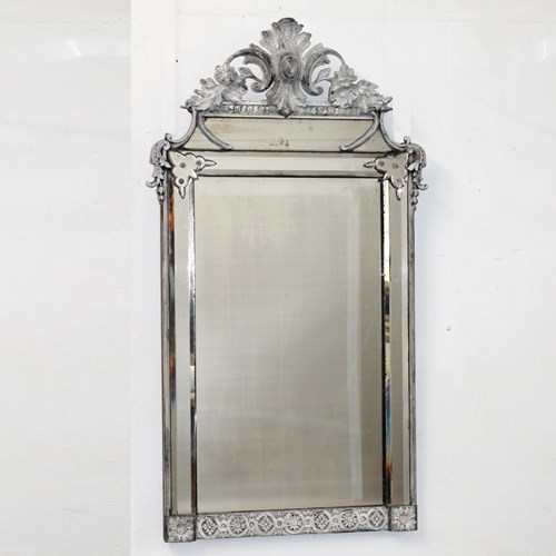 Unusual Antique Decorative French Mirror