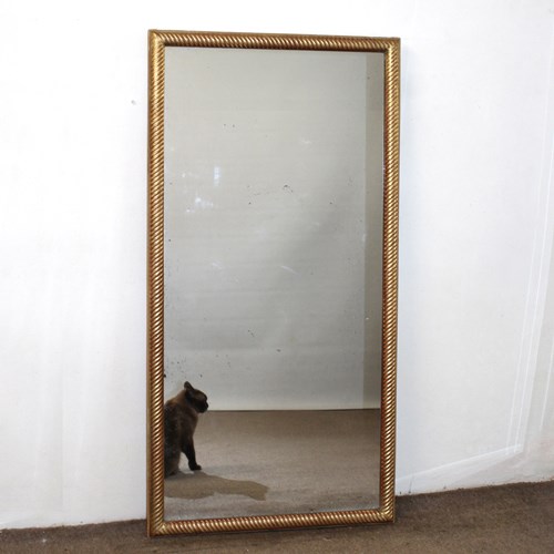Antique French Mirror With Gilt Ropetwist Frame