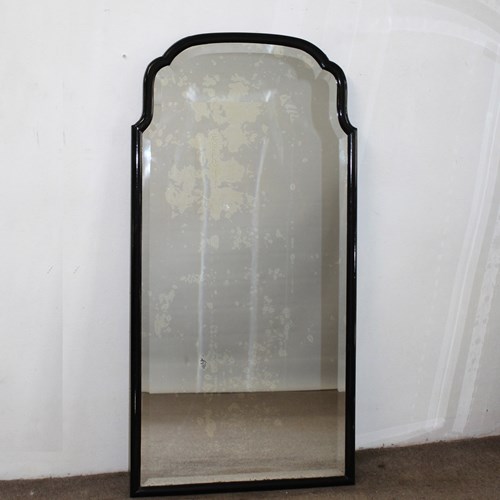 Tall Antique French Mirror With Ebonised Frame