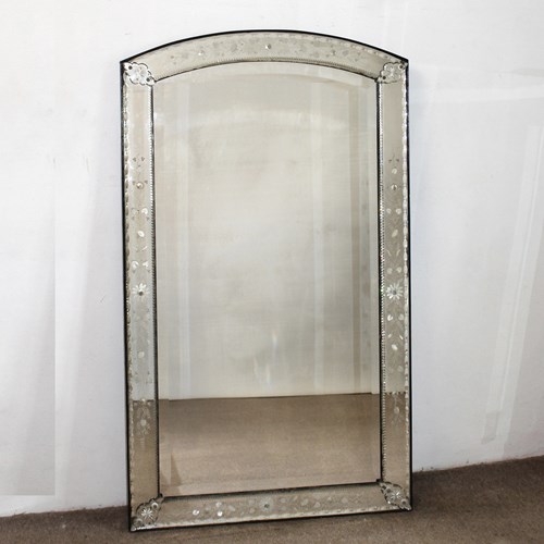 Antique Venetian Mirror With Arched Top
