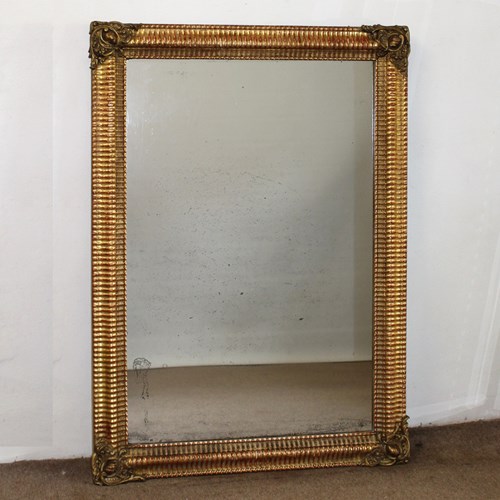 Antique French Gilt Ripple Framed Mirror