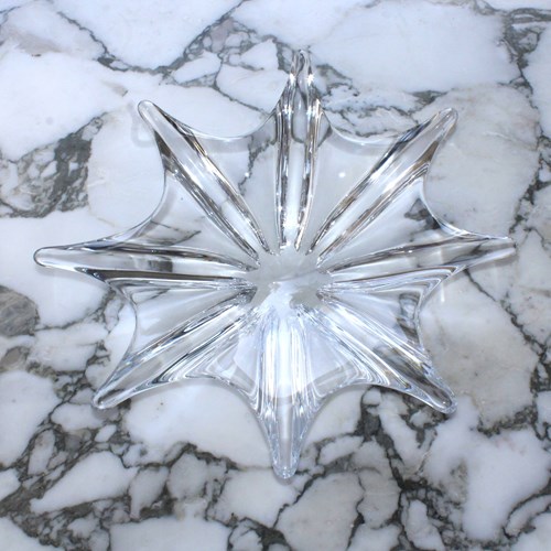 Vintage Baccarat Crystal Glass Star Bowl