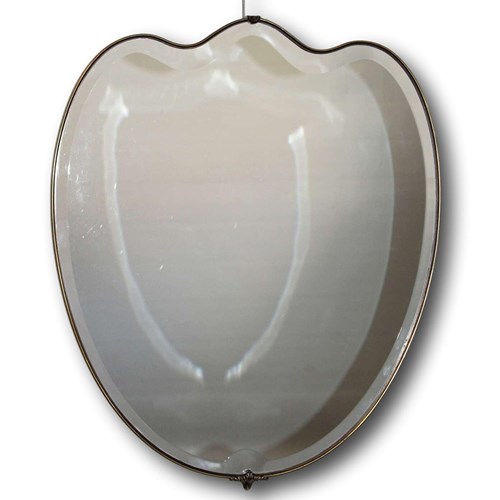 Mid-Century Modern Shield-Shaped Italian Mirror