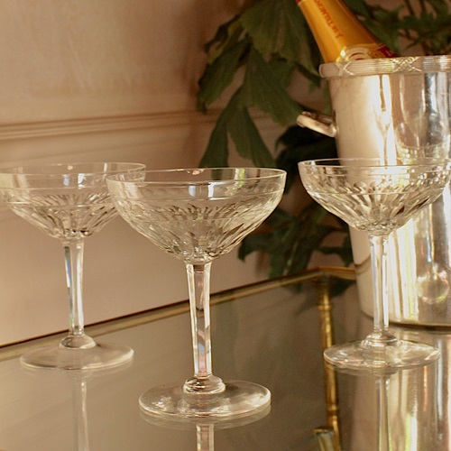 Stunning Crystal Champagne Coupes