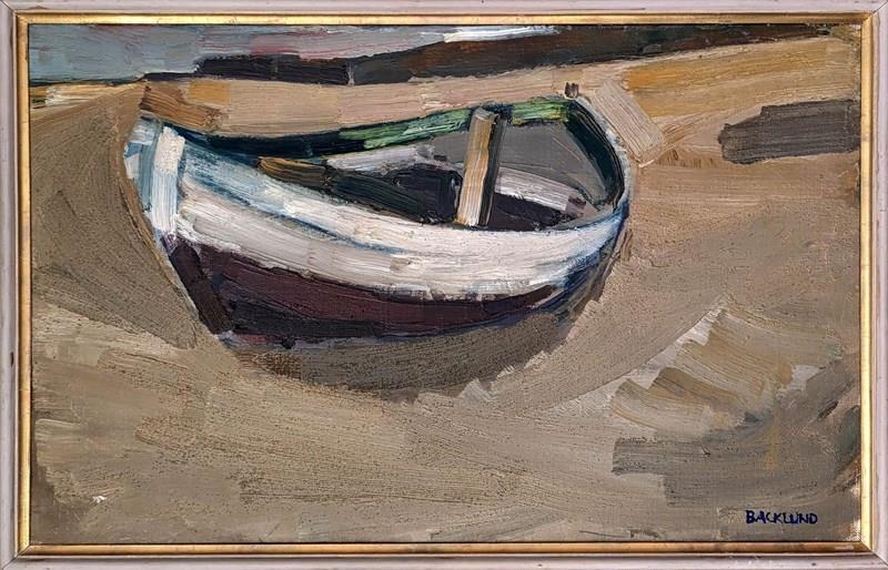 20Th Century Swedish School ‘Boat On The Shore, 1957’-panter-hall-decorative-0-8-framed-main-638200197746610092.jpeg
