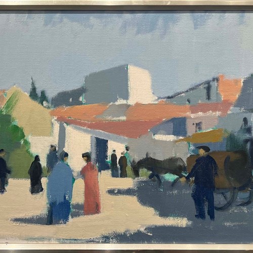 20Th Century Swedish School 'A Busy North African Street'