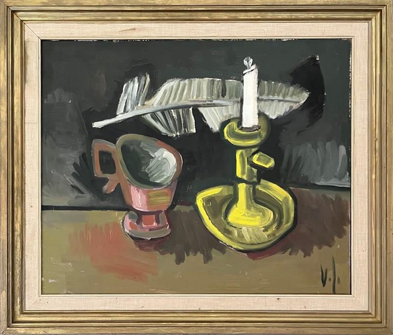 20Th Century Swedish School ‘Still Life With Feather And Candle’-panter-hall-decorative-0-still-life-with-feather-and-candle-1-main-638222744266813613.jpeg