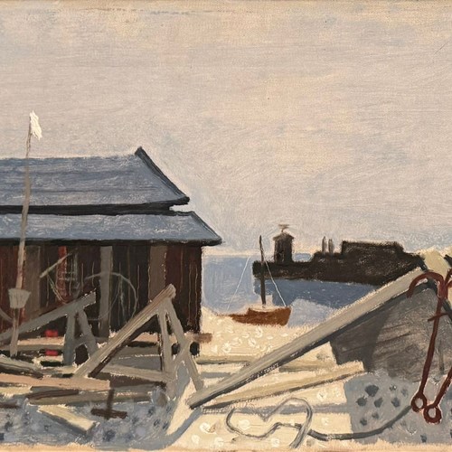 Jurgen Von Konow (1915-1959) 'Boat Shed With A View, 1955'