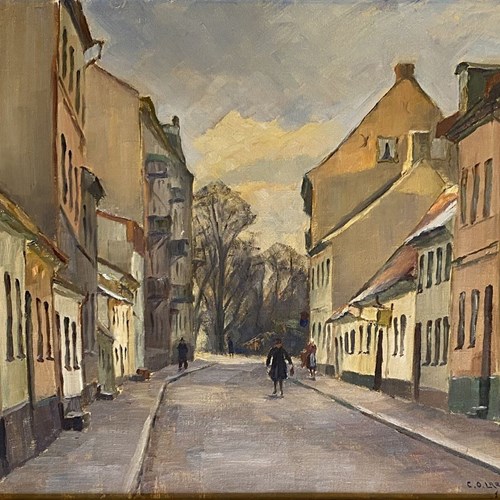 20Th Century Swedish School 'Winter Stroll'