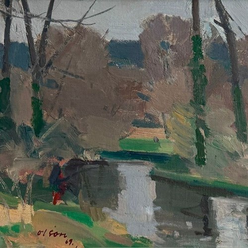 'A Bend In The River, 1969' By Ove Olson