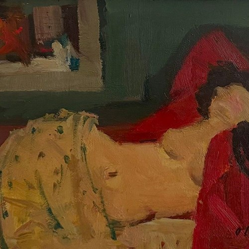 'Reclining Model In Red, 1971' By Ove Olson