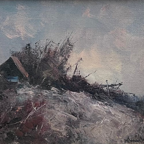 'Huts In The Dunes' By Arne Aspelin (1911-1990)