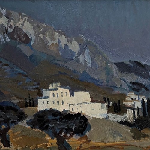 'The Mediterranean Coast' By 20Th Century Swedish School