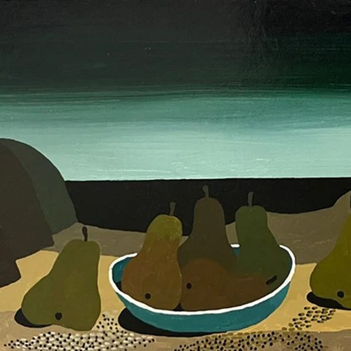 Eric Cederberg (1897-1984) 'Pear Still Life On A Surreal Beach'