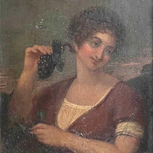 'Female Figure With Grapes' By 19Th Century European School