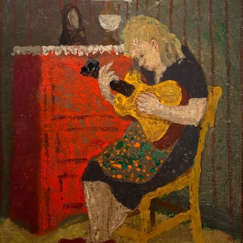 Portrait Of A Guitar-Playing Girl