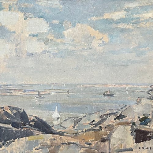 'Sails Off The Swedish Coast' By 20Th Century Swedish School