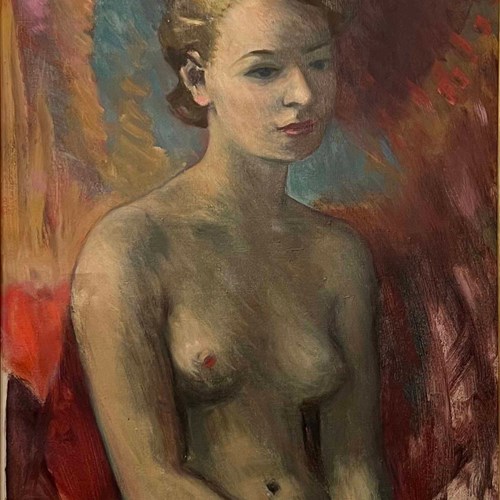 Seated Half Nude