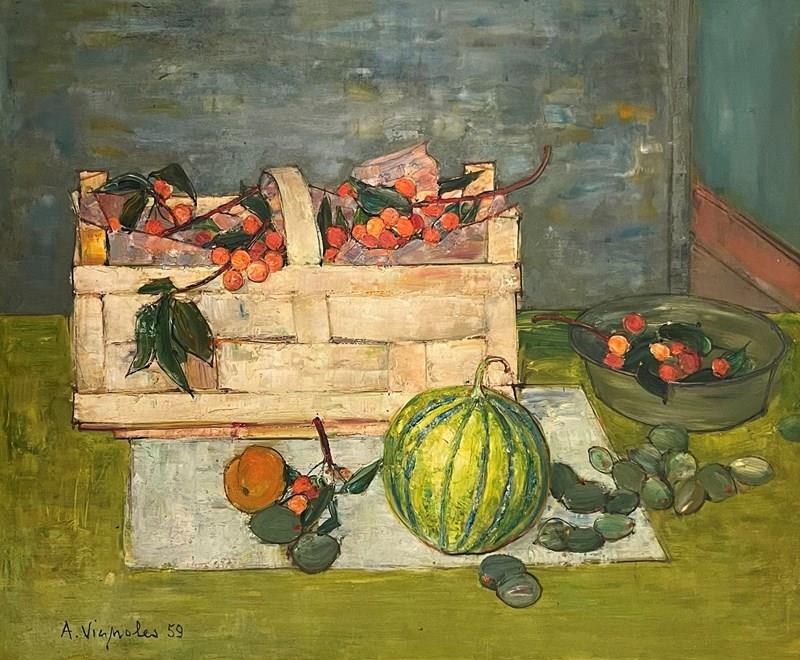 André Vignoles (1920-2017) ‘From The Garden’-panter-hall-decorative-1-sl-with-watermelon-2-main-638213258030915142.jpeg