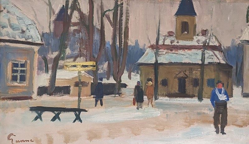 20Th Century Swedish School 'Snow In The Square'-panter-hall-decorative-1-snowy-town-2-main-638370555442613536.jpeg