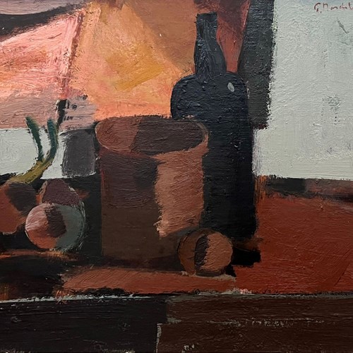 'Still Life With Black Bottle And Onions' By Gerhard Nordström (1925-2019)