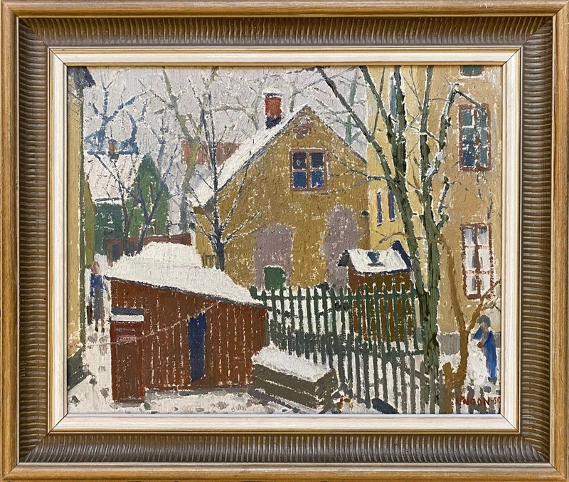 20Th Century Swedish School 'Town Under Snow'-panter-hall-decorative-1-town-under-snow-1-main-637819216396559702.jpeg