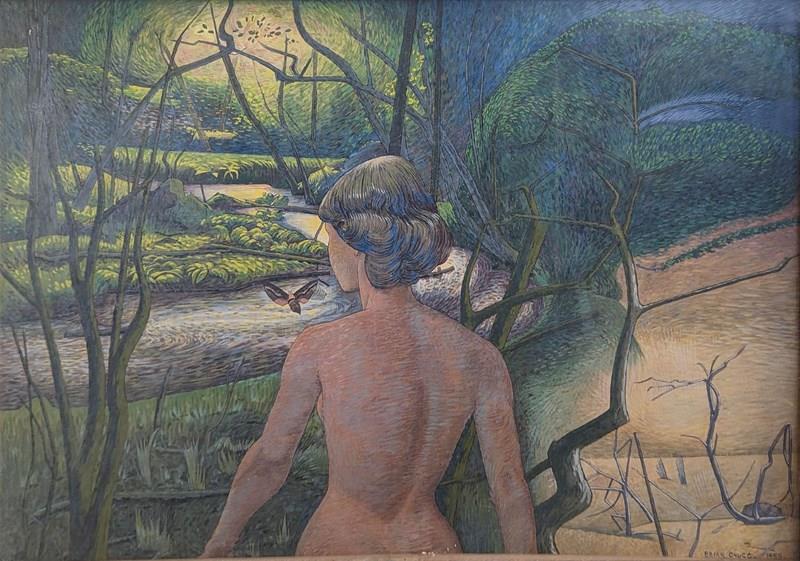 Brian Chugg (1926-2003) 'Figure In A Neo-Romantic River Landscape, 1953'-panter-hall-decorative-1-unframed-main-638370558961333643.jpeg