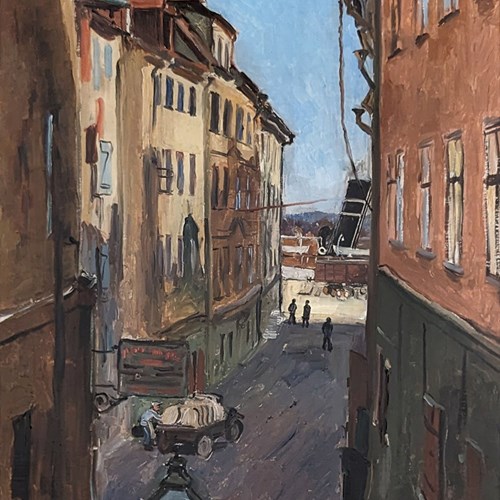 20Th Century Swedish School ‘Warehouses At The Port, 1929’