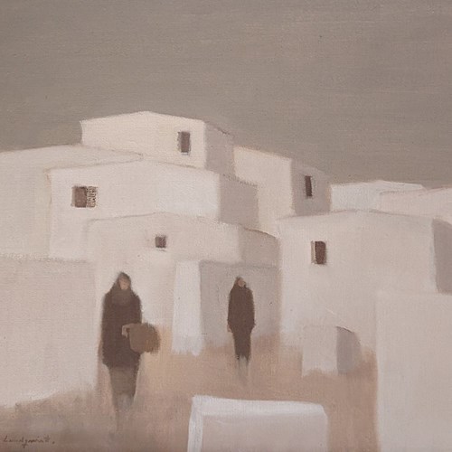 Fabian Lundqvist (1913 – 1989) 'Figures In A North African Town'