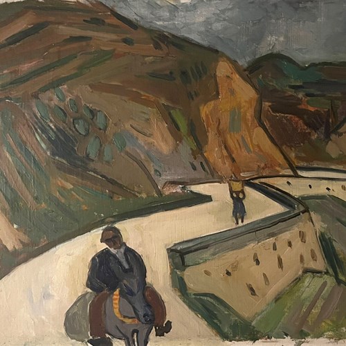 20Th Century Swedish School 'The Road To The Market'