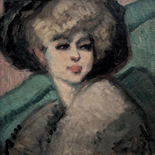 Charles Picart Le Doux (1881-1959) 'Blonde Au Chapeau'