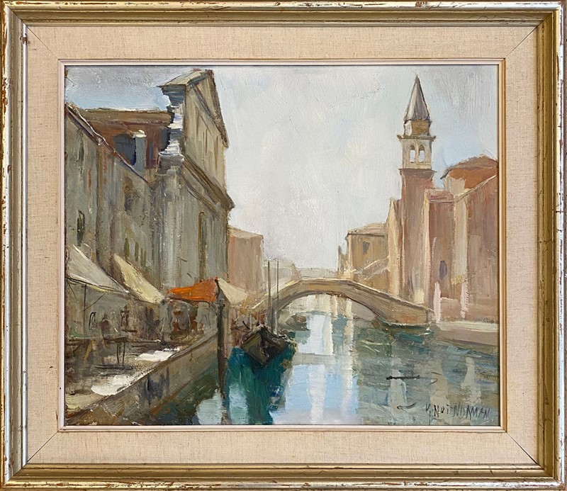 20th Century Swedish School 'Venetian Canal'-panter-hall-decorative-1-venetial-canal-1-main-637801024502900876.jpeg