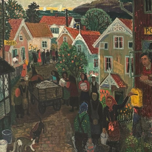Jurgen Von Konow (1915-1959) 'Village Life'