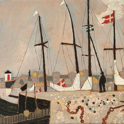 Jurgen Von Konow (1915-1959) 'Watching For The Boats'