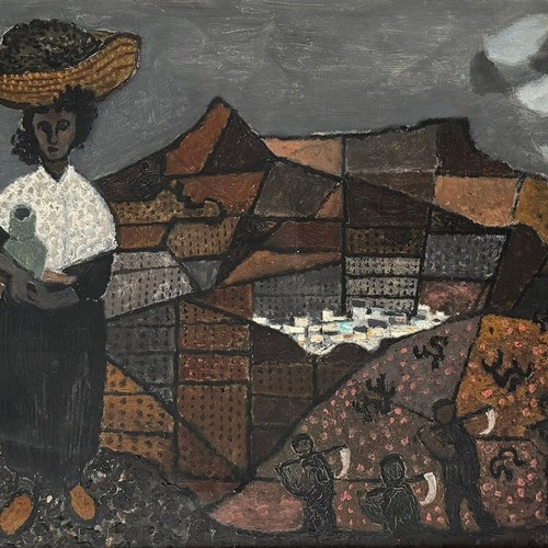 Jurgen Von Konow (1915-1959) 'Workers In A Spanish Vineyard'