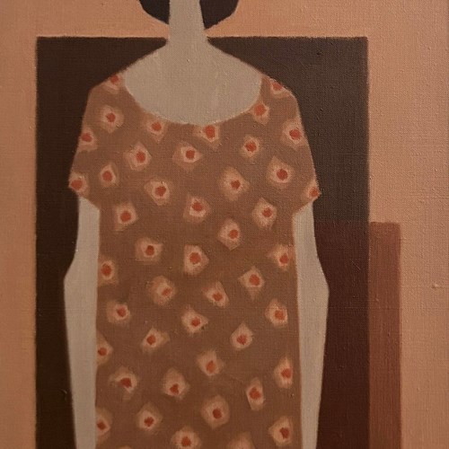 Fabian Lundqvist (1913-1989) 'Standing Woman In A Patterned Dress'