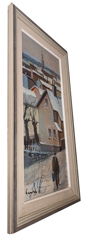 20Th Century Swedish School 'Village In Winter'-panter-hall-decorative-2-winter-stroll-side-original-main-638197478885931453.jpeg