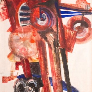 Abstract In Red And Blue