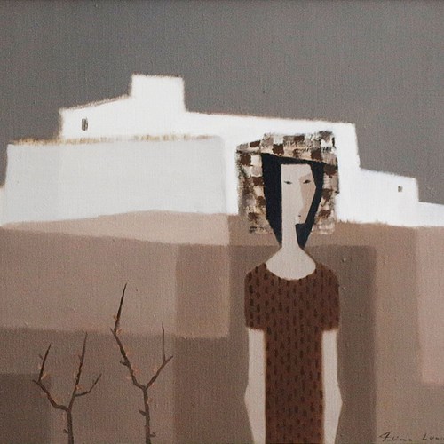 Fabien Lundqvist (1913-1989) 'Woman In A Patterned Headscarf'