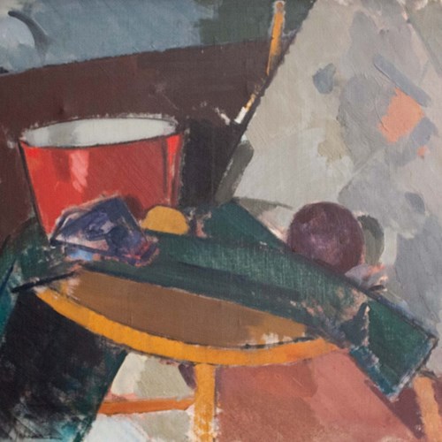 Still Life With Red Bucket