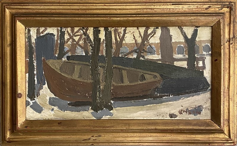 20th Century Painting 'Boats on a shore'-panter-hall-decorative-4-1-boats-on-a-shore-main-637859005436880495.jpeg