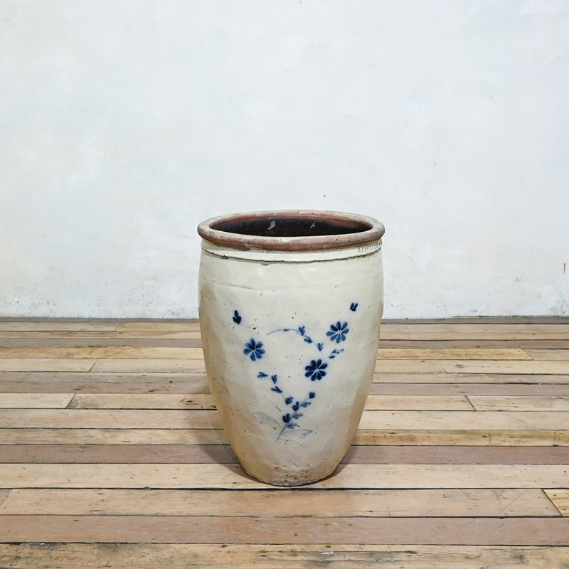 A Large Blue & White 19Th Century Ovoid Cizhou Wear Storage Jar - Planter -pappilon-dsc-1231-main-638082850106099355.jpg