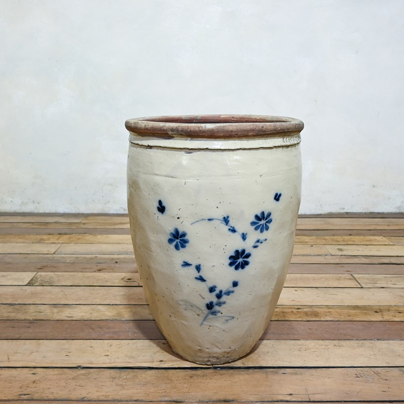 A Large Blue & White 19Th Century Ovoid Cizhou Wear Storage Jar - Planter -pappilon-dsc-1238-main-638082853311111787.jpg