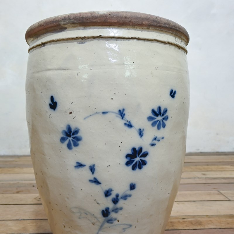 A Large Blue & White 19Th Century Ovoid Cizhou Wear Storage Jar - Planter -pappilon-dsc-1239-main-638082853319236649.jpg