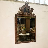 Large 18th century Italian Rococo Mirror Painted 