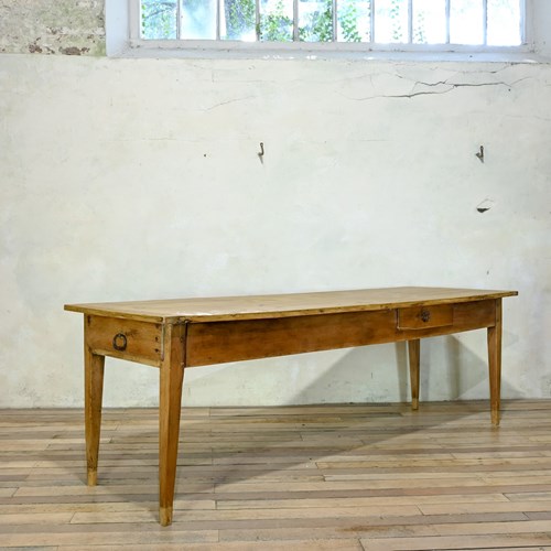 A Large 19Th Century French Fruitwood Farmhouse Table